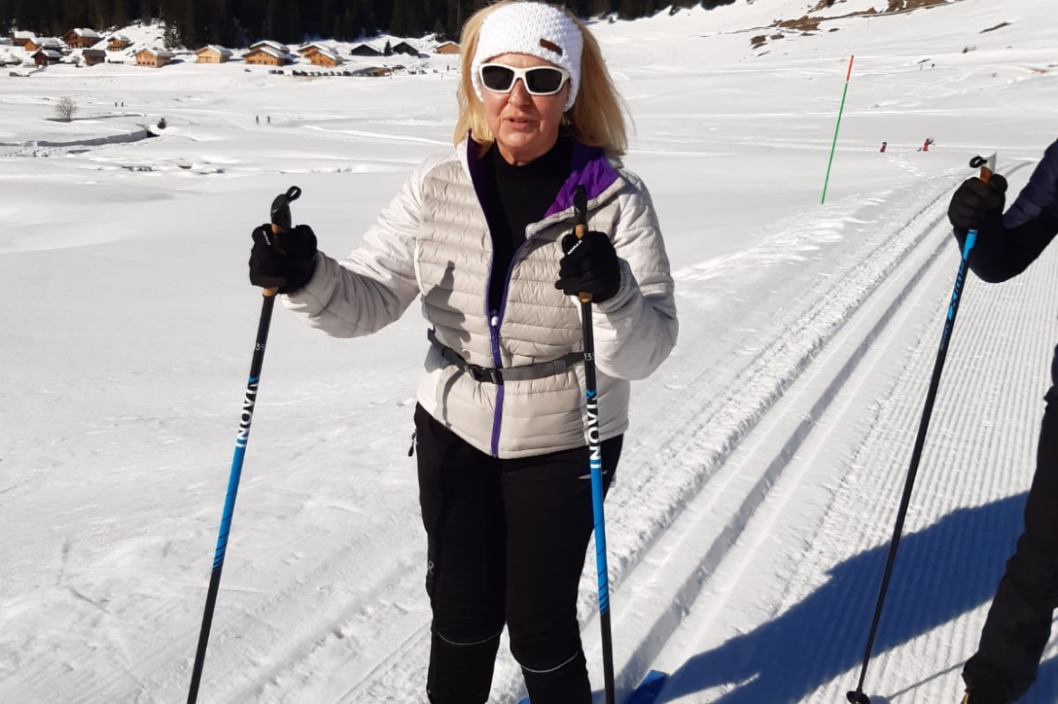 Initiation ski de fond par Christiane
